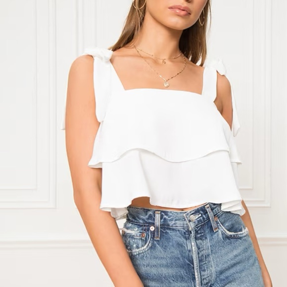 White layered top